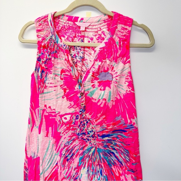 Lilly Pulitzer Essie Never Been Betta Hot Pink Sleeveless Dress Size XS - Picture 4 of 11